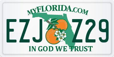 FL license plate EZJZ29