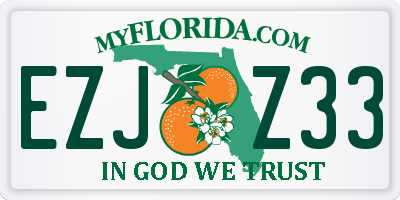 FL license plate EZJZ33