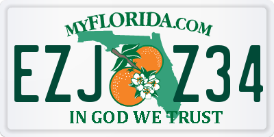 FL license plate EZJZ34