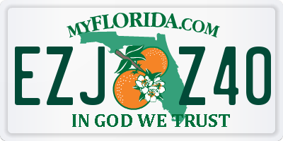 FL license plate EZJZ40