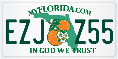 FL license plate EZJZ55