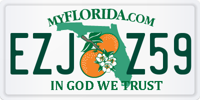 FL license plate EZJZ59
