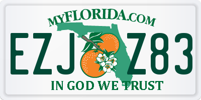 FL license plate EZJZ83