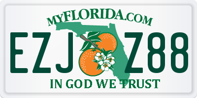 FL license plate EZJZ88