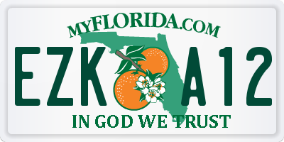 FL license plate EZKA12