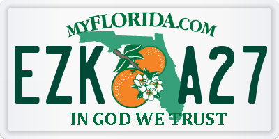 FL license plate EZKA27
