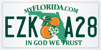 FL license plate EZKA28
