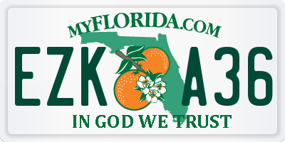 FL license plate EZKA36