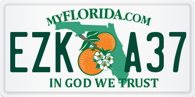 FL license plate EZKA37