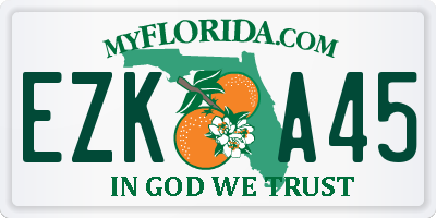 FL license plate EZKA45