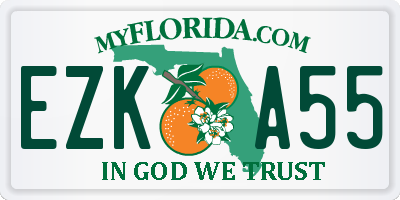 FL license plate EZKA55