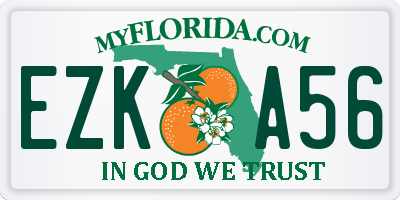 FL license plate EZKA56