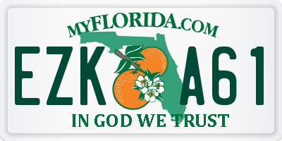 FL license plate EZKA61