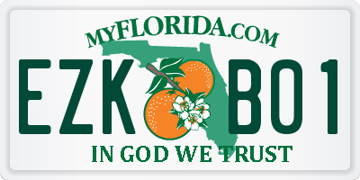 FL license plate EZKB01