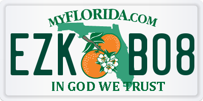 FL license plate EZKB08