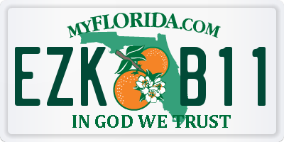 FL license plate EZKB11