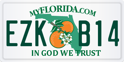 FL license plate EZKB14