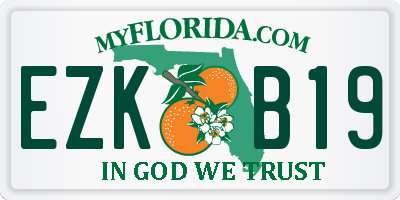 FL license plate EZKB19
