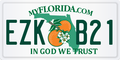 FL license plate EZKB21