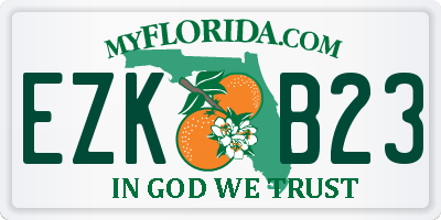 FL license plate EZKB23