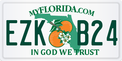 FL license plate EZKB24