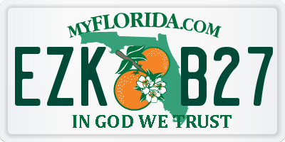 FL license plate EZKB27