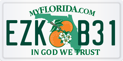 FL license plate EZKB31