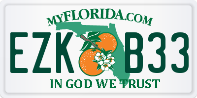 FL license plate EZKB33