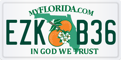 FL license plate EZKB36