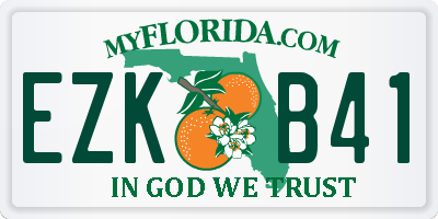 FL license plate EZKB41