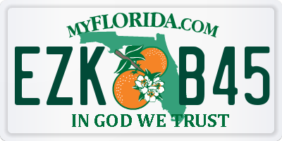 FL license plate EZKB45