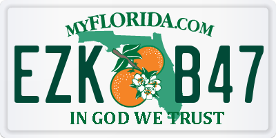 FL license plate EZKB47