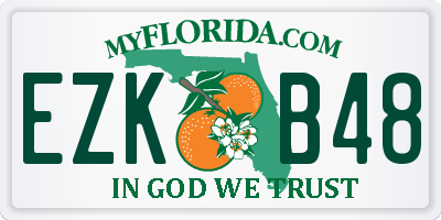 FL license plate EZKB48