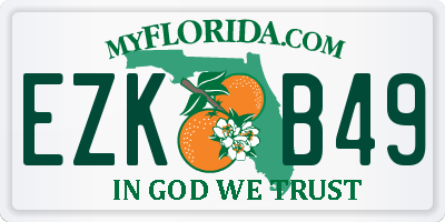 FL license plate EZKB49