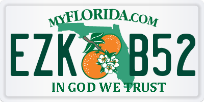 FL license plate EZKB52