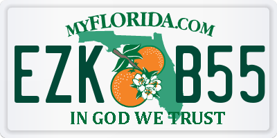 FL license plate EZKB55