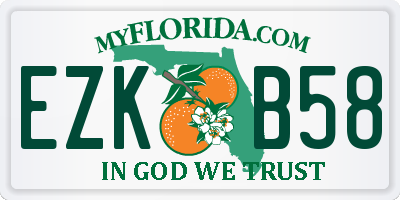 FL license plate EZKB58