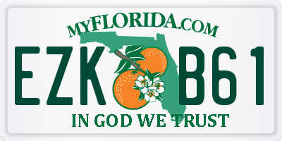 FL license plate EZKB61