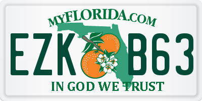 FL license plate EZKB63