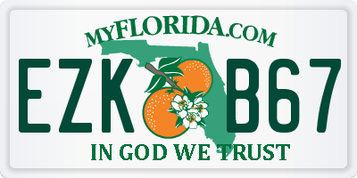 FL license plate EZKB67