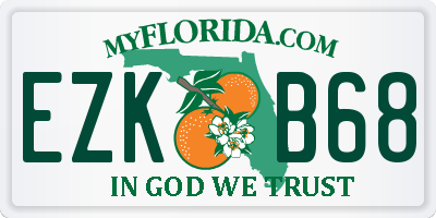 FL license plate EZKB68