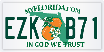 FL license plate EZKB71