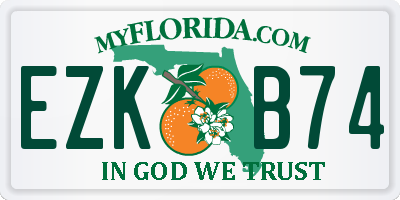 FL license plate EZKB74
