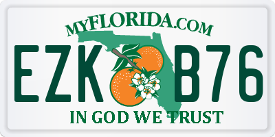 FL license plate EZKB76