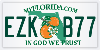 FL license plate EZKB77