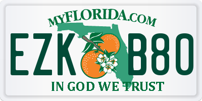 FL license plate EZKB80