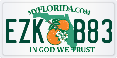 FL license plate EZKB83