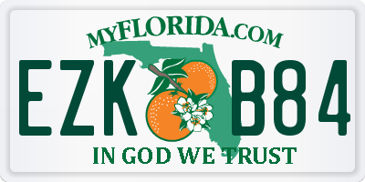 FL license plate EZKB84