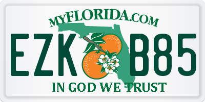 FL license plate EZKB85