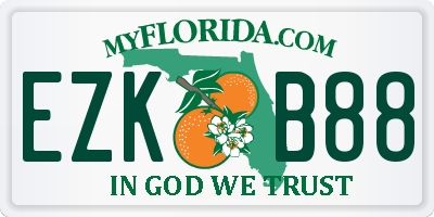 FL license plate EZKB88